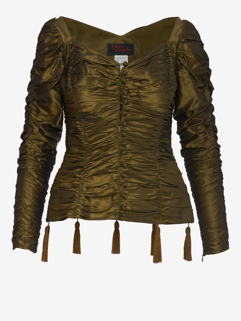 Top in seta drappeggiato di Lolita Lempicka