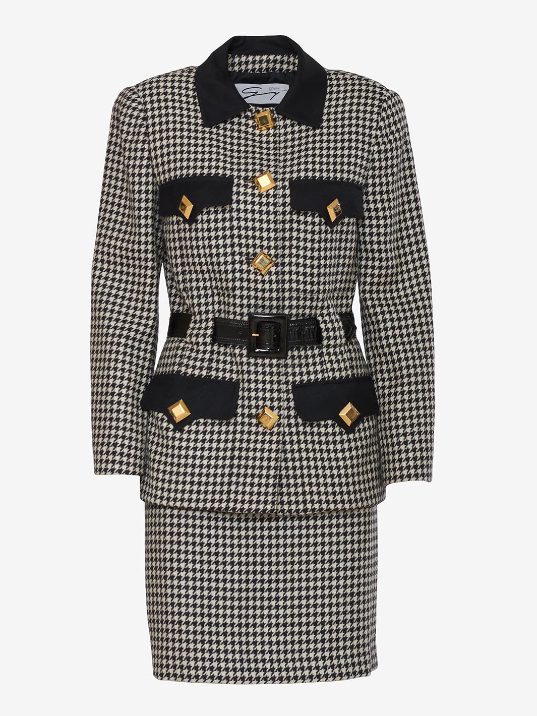 Genny Houndstooth Wool Suit E1001211  Genny 