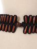 Yves Saint Laurent fabric and wood belt W22061010  YSL 