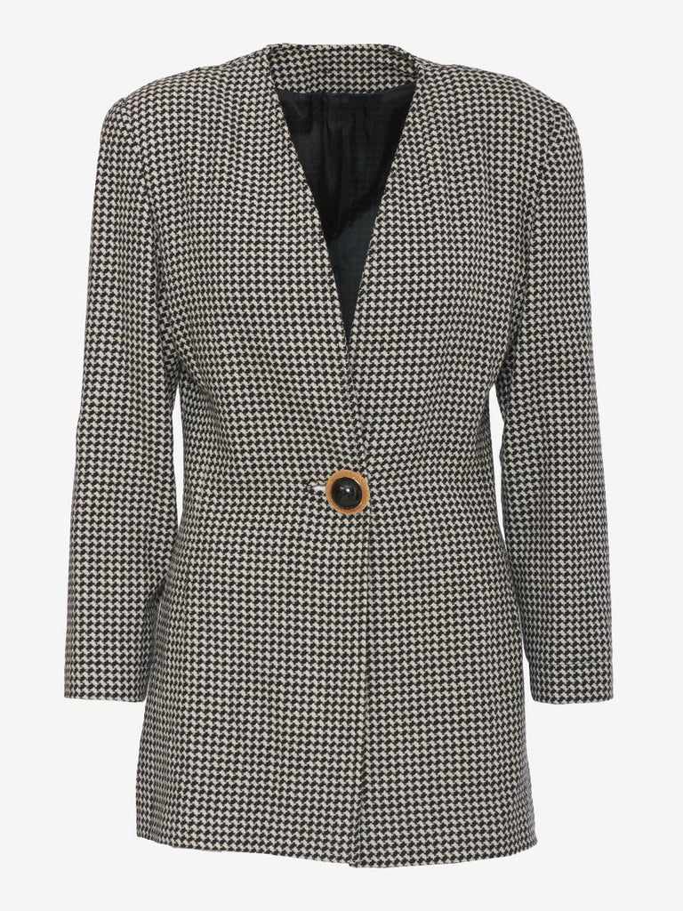 Vintage houndstooth wool blazer