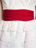 Vintage 1950s Curiel White Dress with Red Belt B1603622  Curiel 