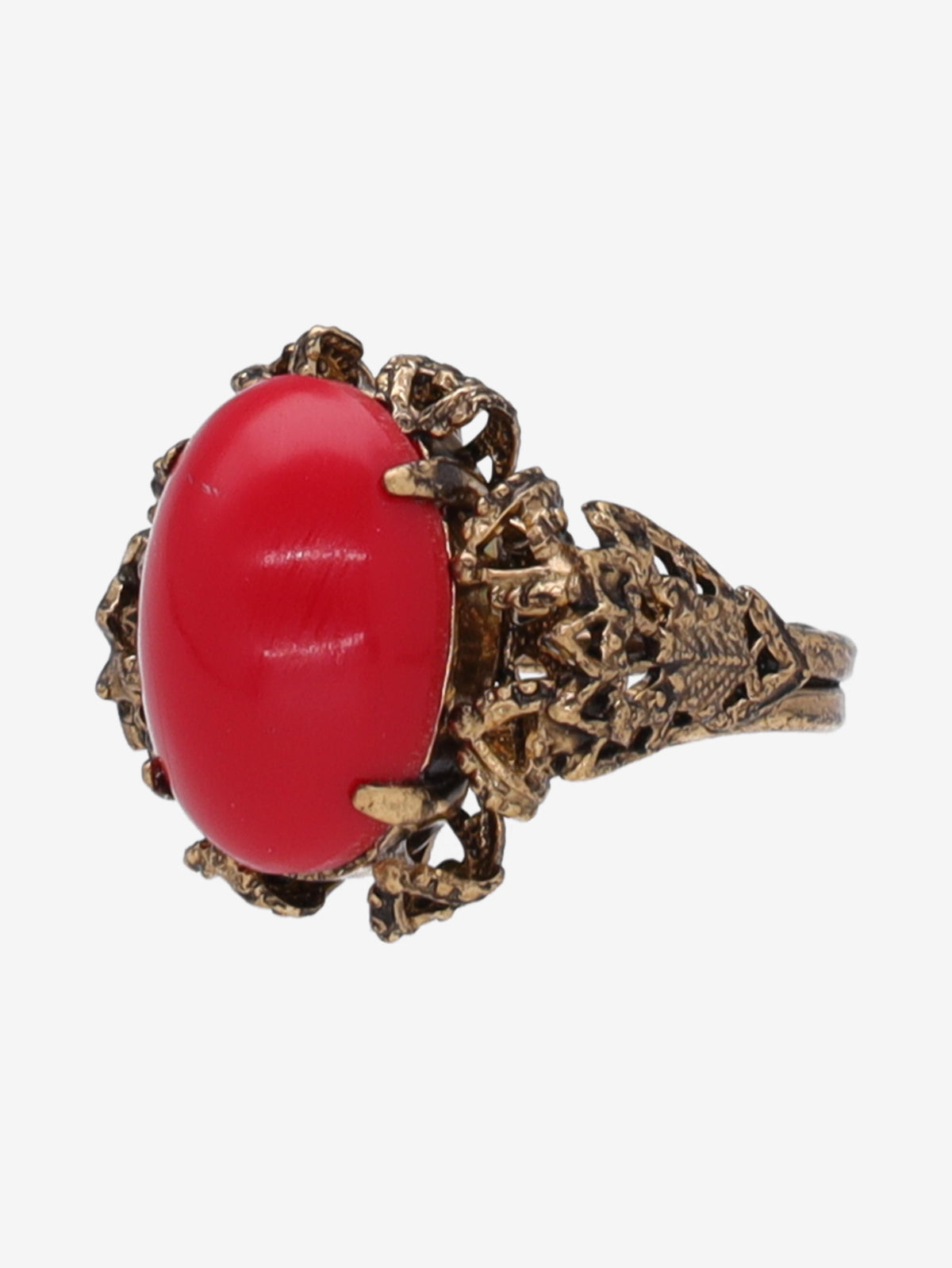 Vintage Ring with Red Rhinestone W2202076  Vintage 