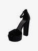 Vintage Black Velvet Platform Sandals WCV22072102  Vintage 