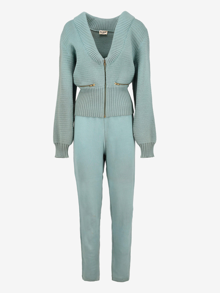 Alaïa Acquamarine Wool Suit DM1004393  Alaïa 