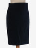 Vintage blue velvet pencil skirt