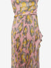 André Laug Floral dress with pleated overskirt