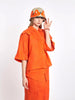 1980s Byblos orange cotton women suit with large pockets M1703590  Byblos 