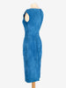 Prada Roundneck Dress in Blue Suede WCV161224_66  Prada 
