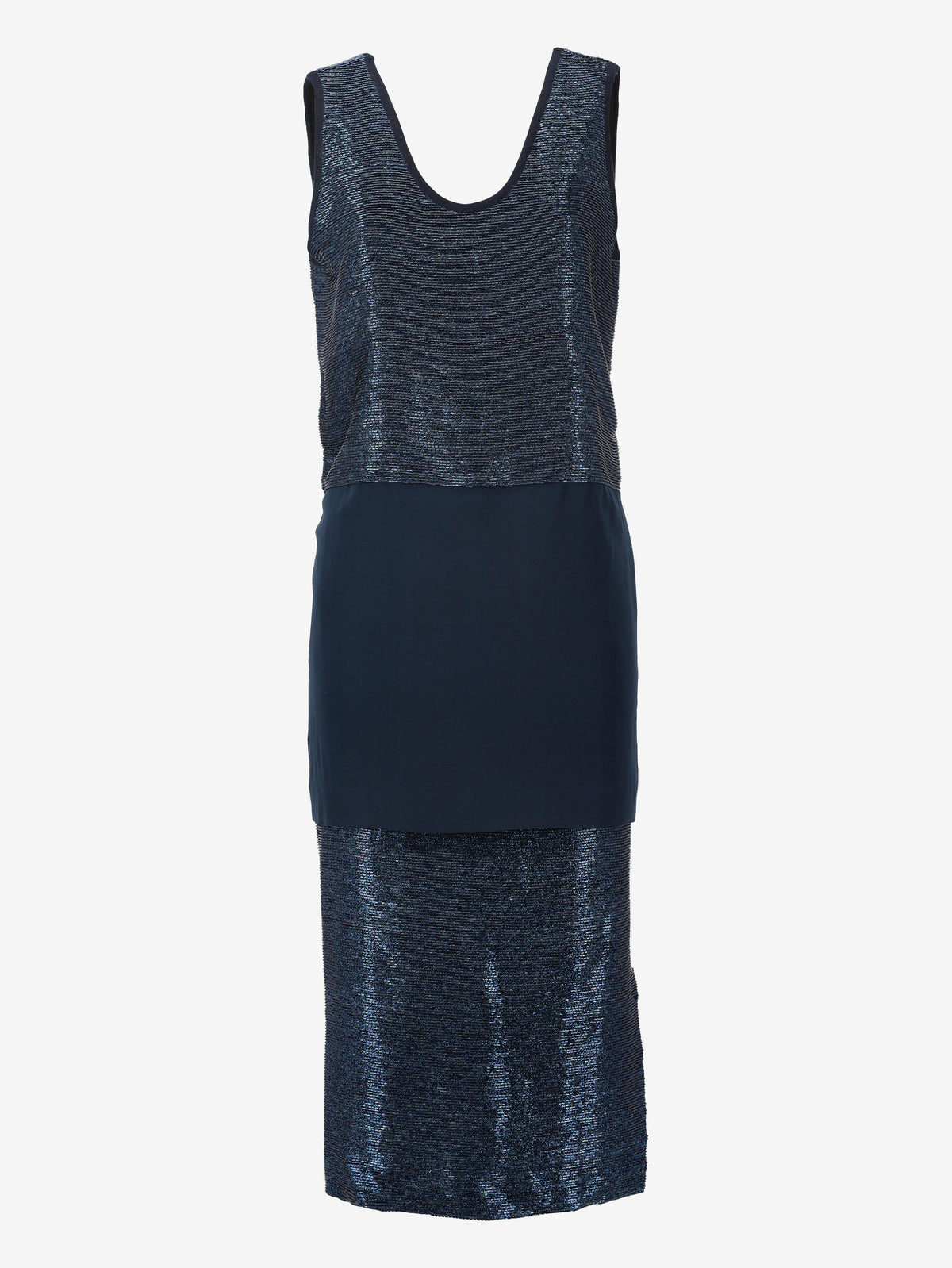 Gianfranco Ferré Blue Navy Beaded Suit