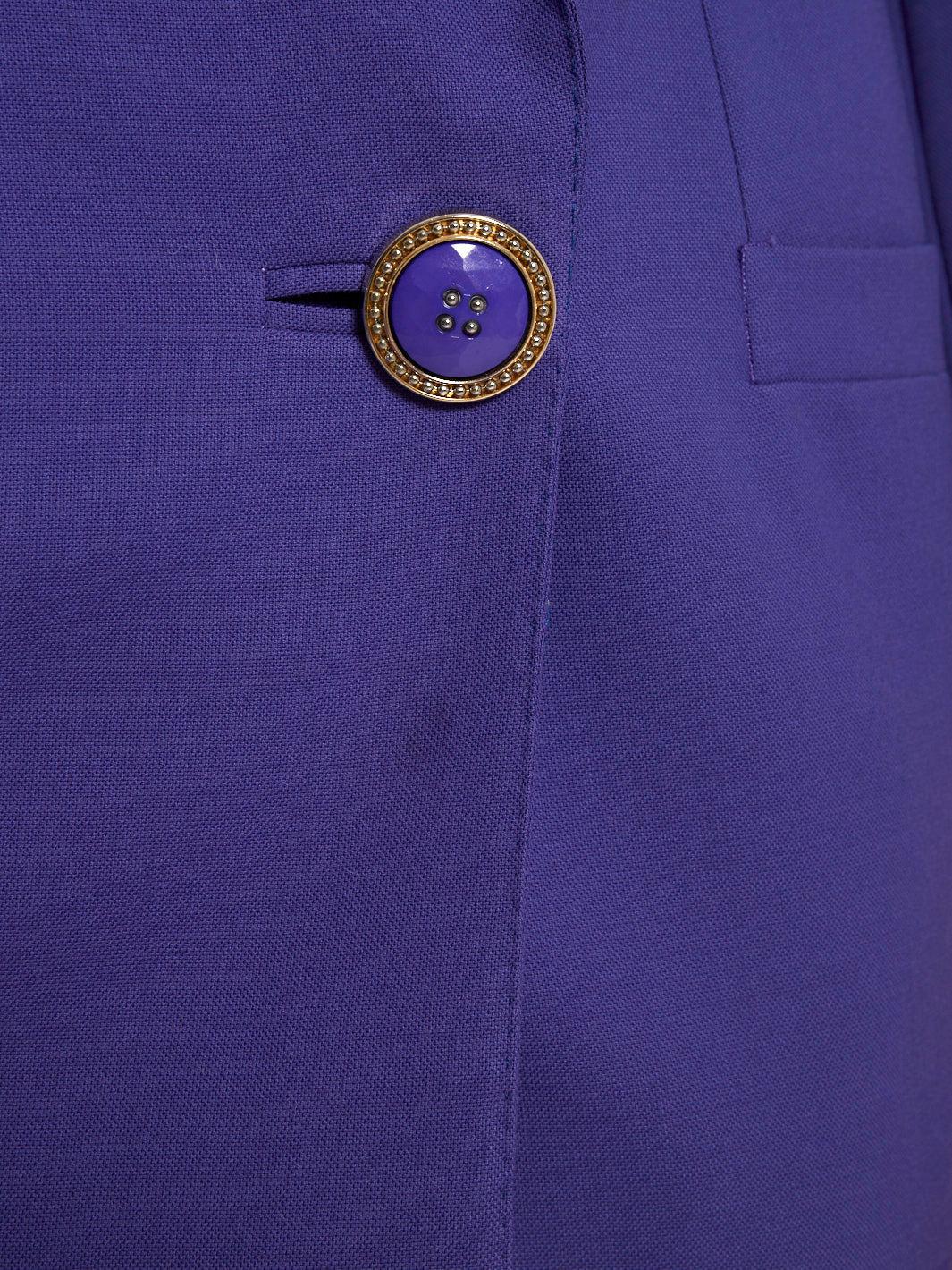 1980s Gianni Versace purple women suit in wool with large buttons W2203173  Versace 