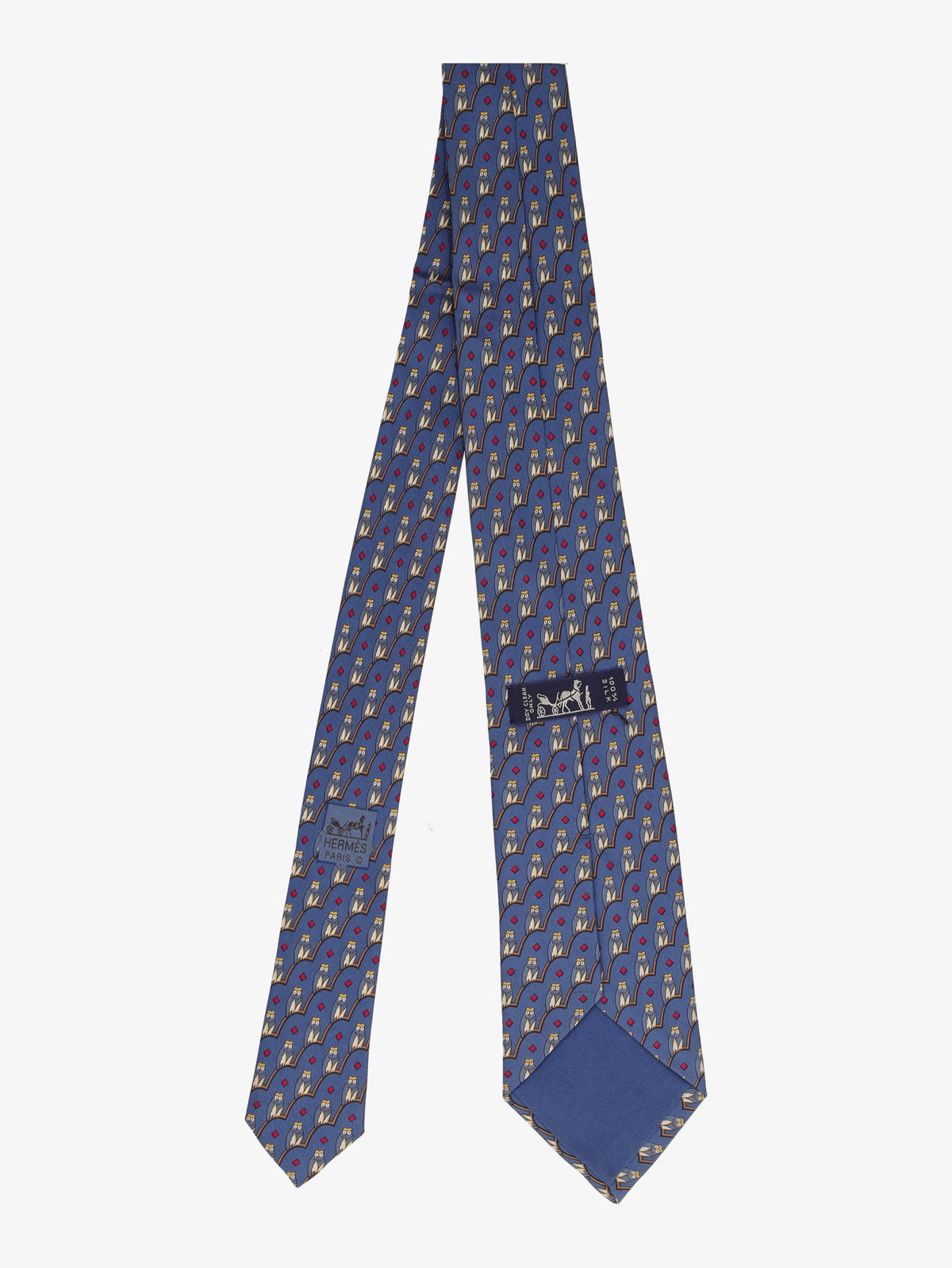 Hermès Owl Print Tie 161225.29  Hermes 