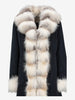 Black Long Parka with Natural Fox Fur Collar CVM26.6.122  Brooklyn 