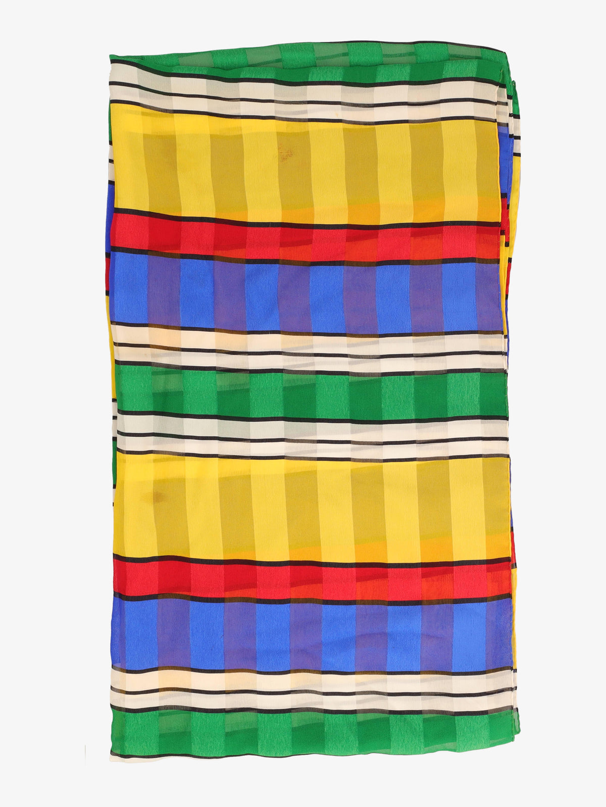Vintage Rainbow Silk Scarf