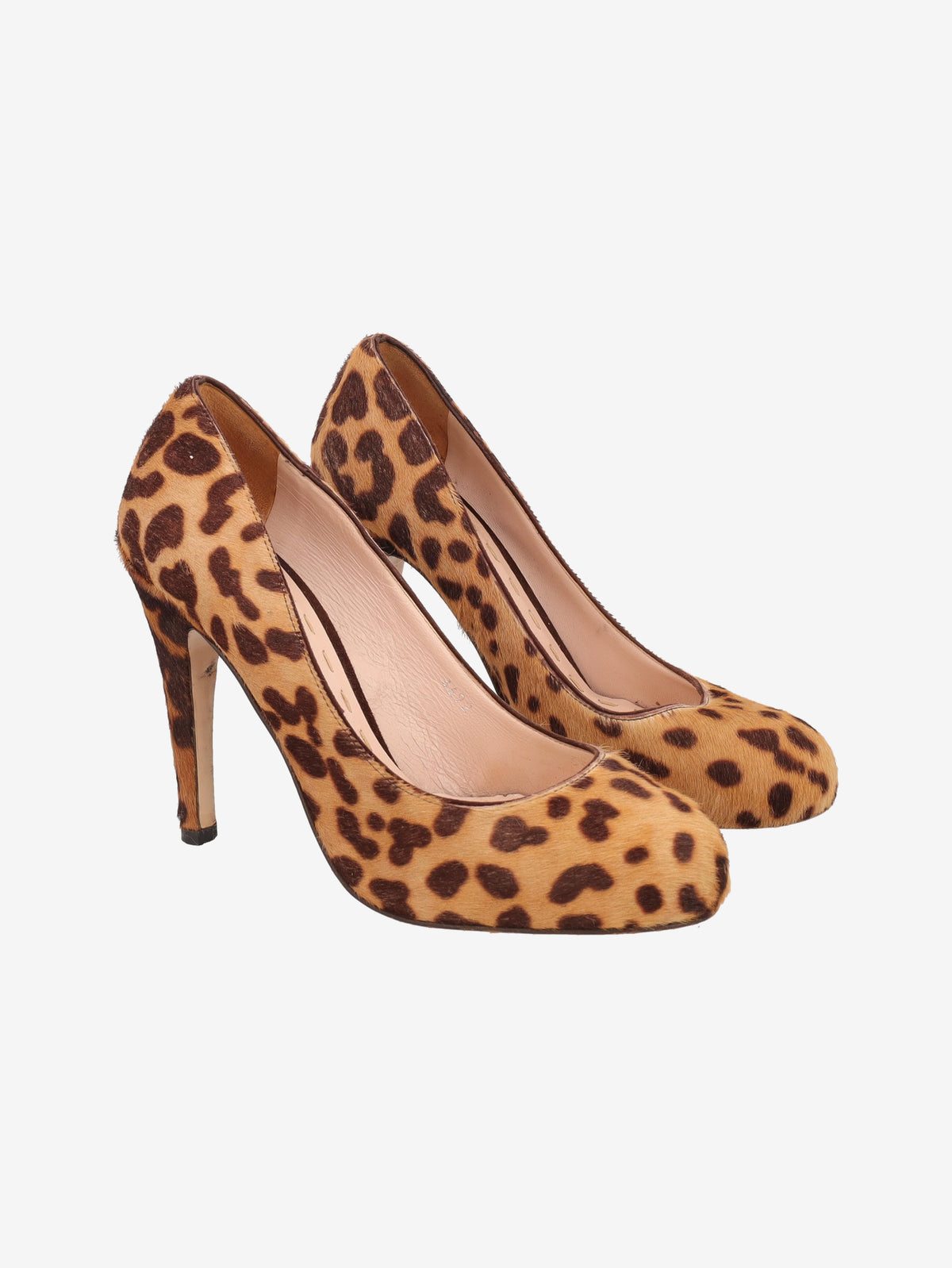 Miu Miu Leopard Print Heels W2202158  Miu Miu 