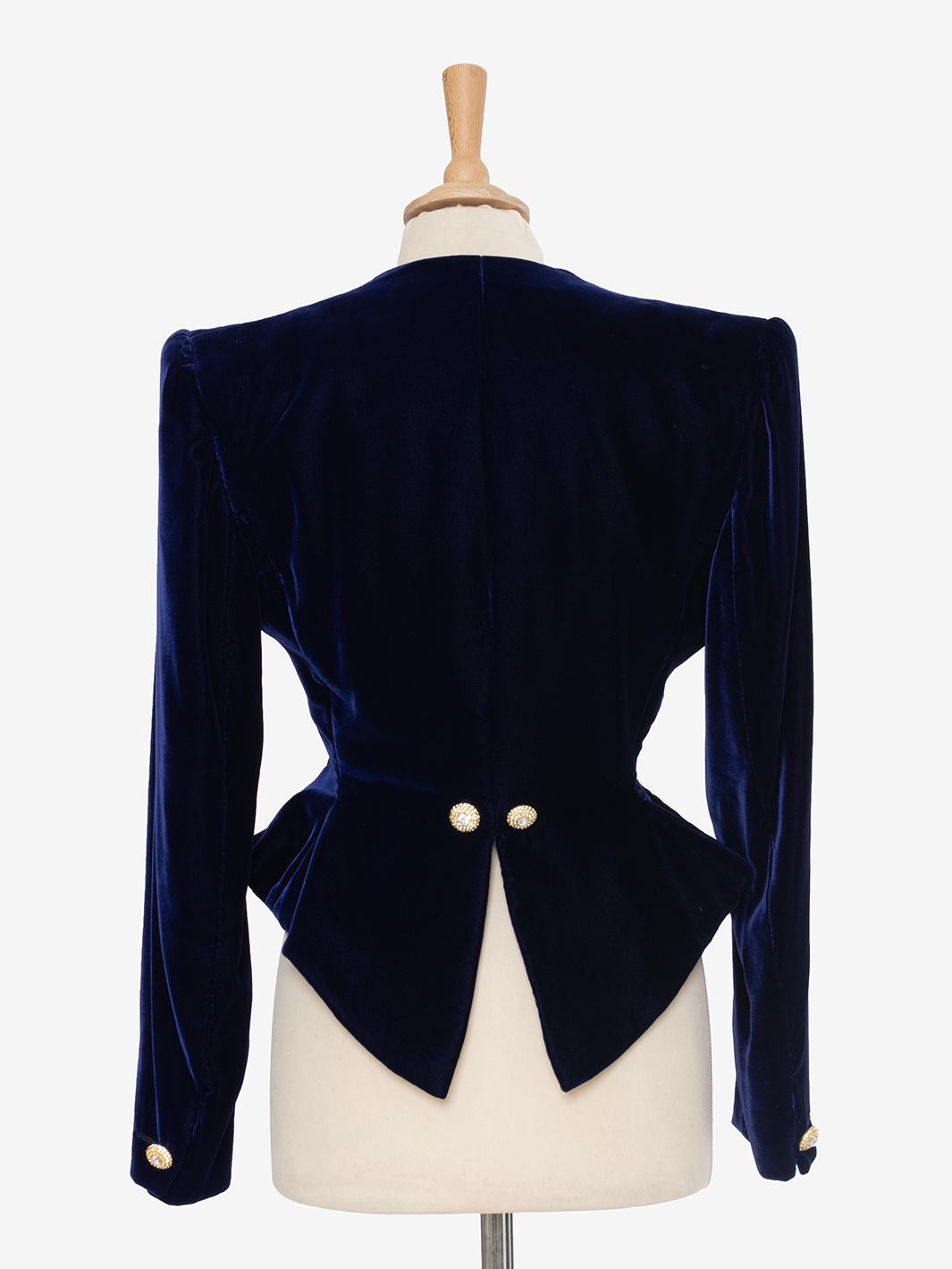 Juanita Sabbadini Blue Velvet Suit