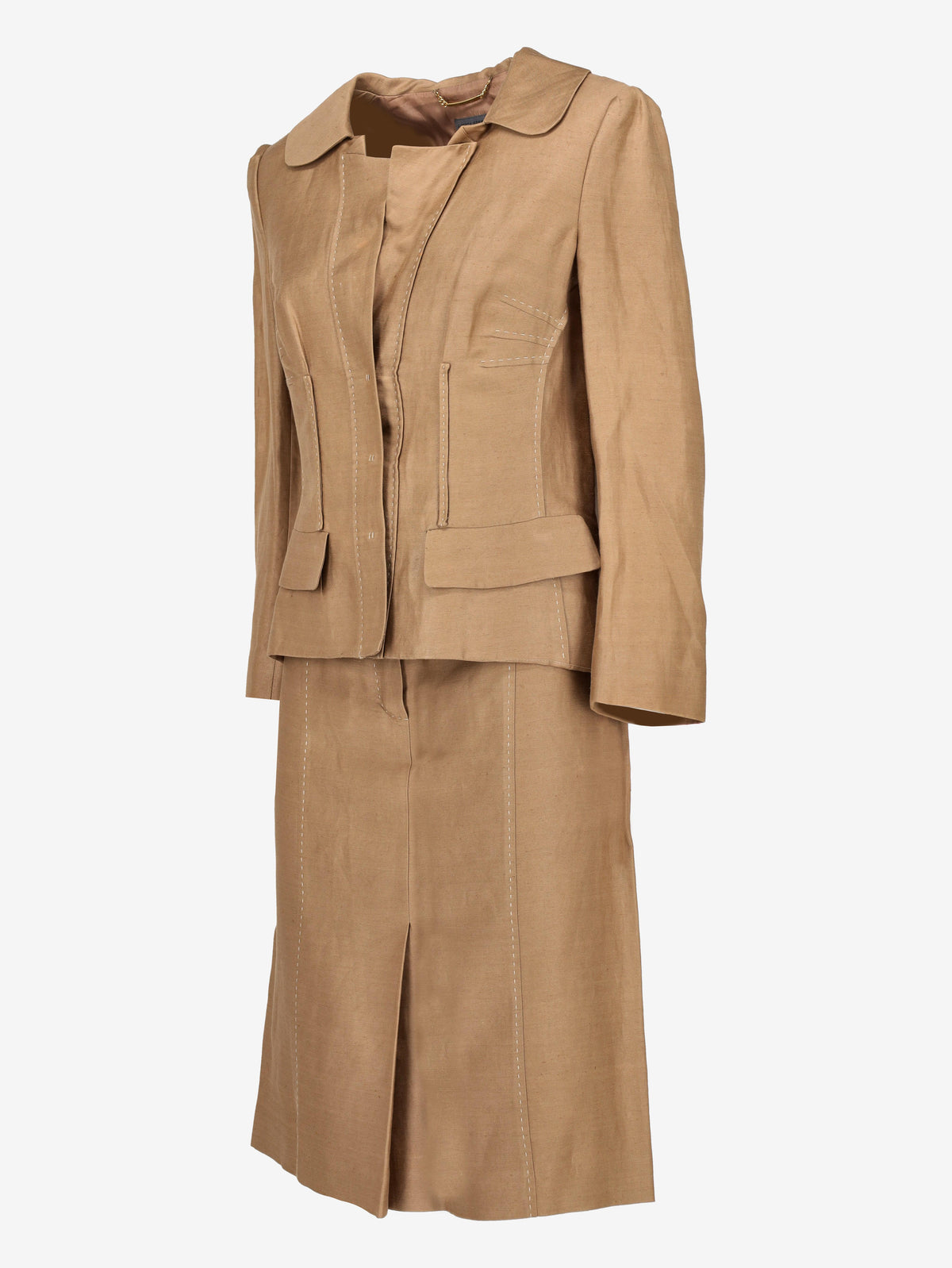 Alberta Ferretti Tailored Suit with Exposed Stitching Detail CVB22.33.2  Alberta Ferretti 