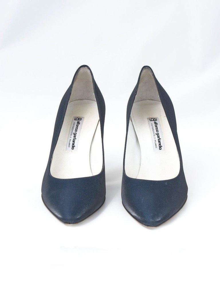 Y2K Alfonso Garlando pumps in dark blue satin W22051911  Garlando 