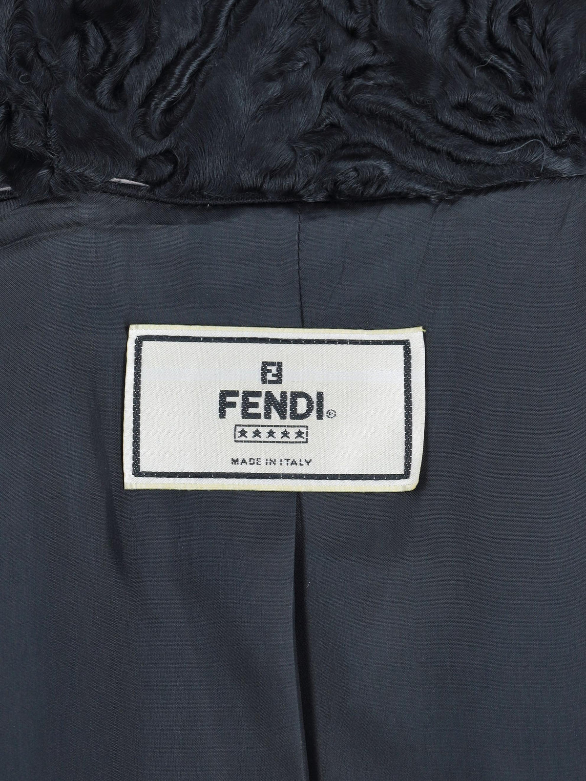 Fendi Black Coat With Shearling Details W2511.60  Fendi 
