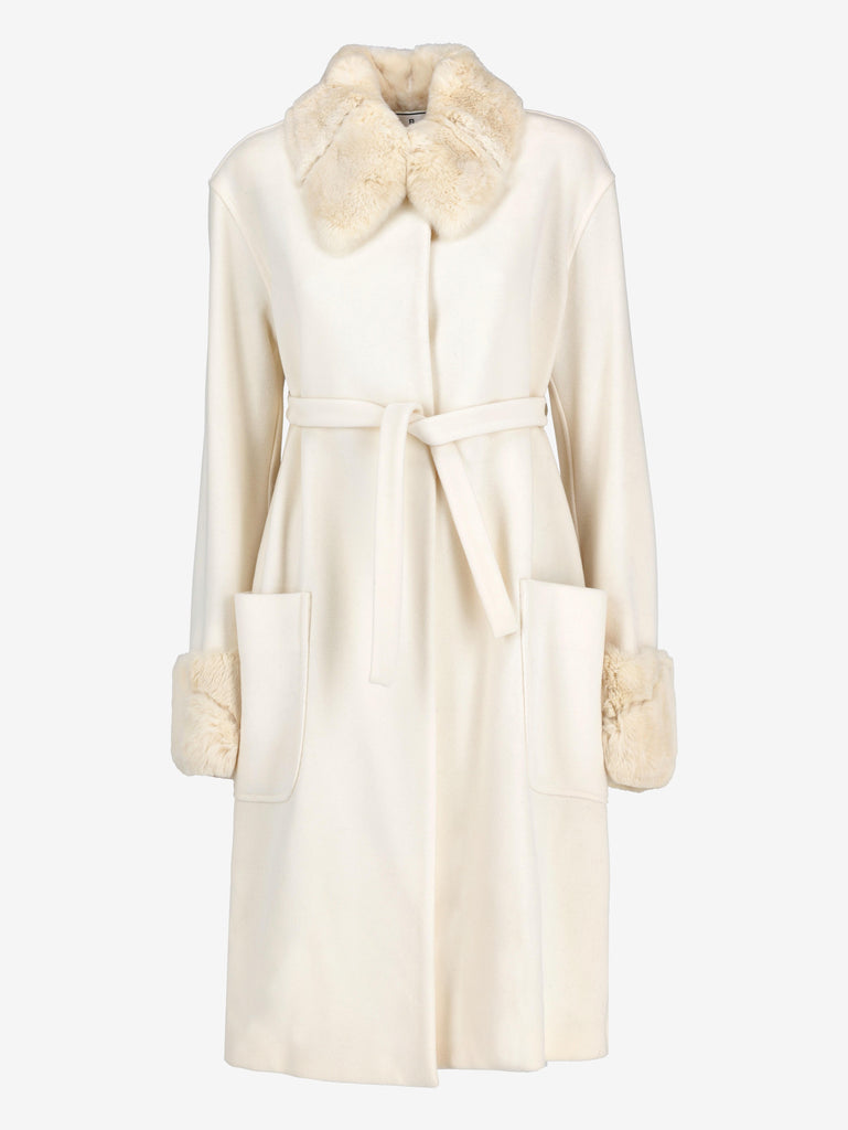 Fendi White Coat With Fur W2511.62  Fendi 
