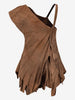 Issey Miyake Brown Suede Set DM10043112  Issey Miyake 