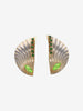 Vintage Leaf-Shaped Earrings with Green Gemstones W13426.20  Vintage 