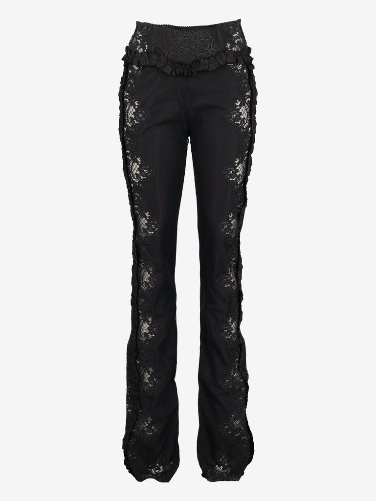 DSQUARED2 Black Lace-Panel Trousers CVM26.23.210  Dsquared² 