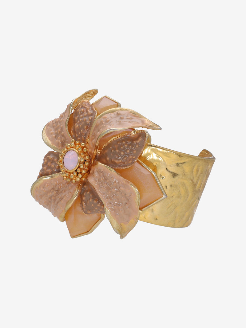 Floral Open Bangle Bracelet W27526.122  Vintage 