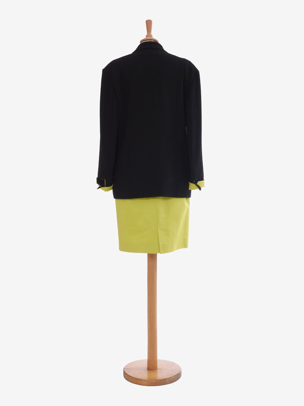 Chloé black and acid green Suit