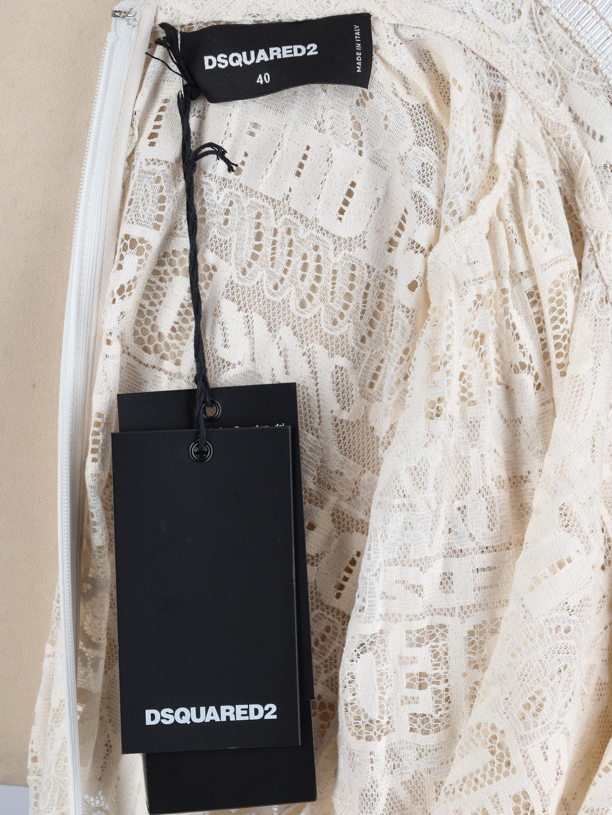 Dsquared2 Logo Lace Mini Dress with Peter Pan Collar CVM26.23.96  Dsquared² 