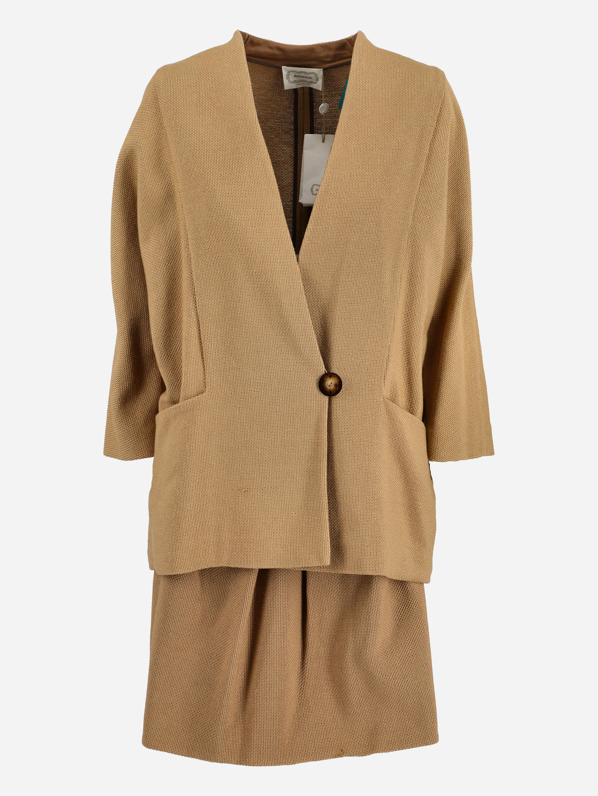 Agnona Beige Cotton Suit WCV241010121  Agnona 