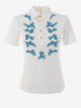 Roberta Di Camerino White Polo Shirt With Japanese Print W130524.23  Roberta di Camerino 