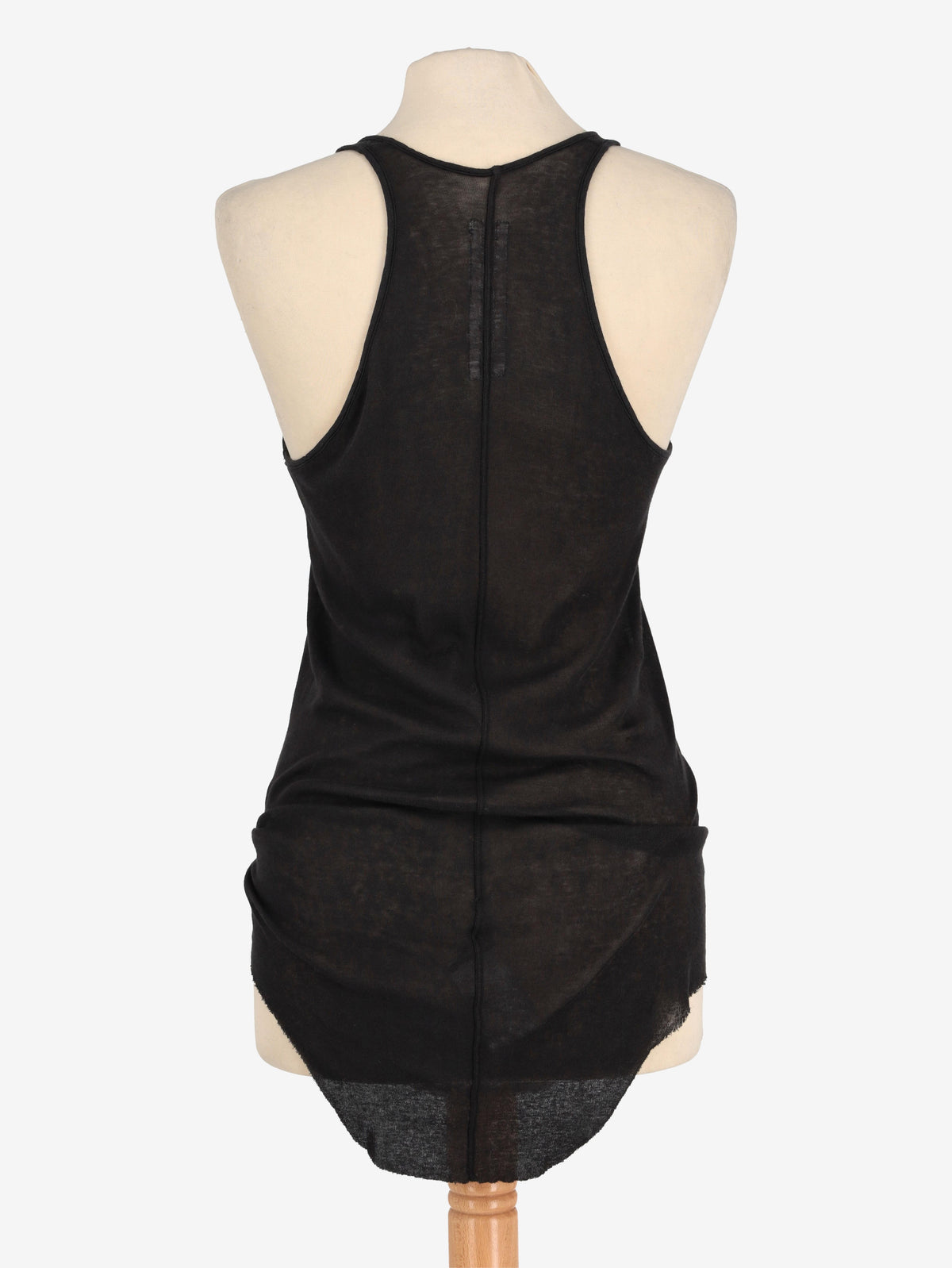 Rick Owens Forever Basic Rib Tank in Black Cotton RM300625.85  Rick Owens 