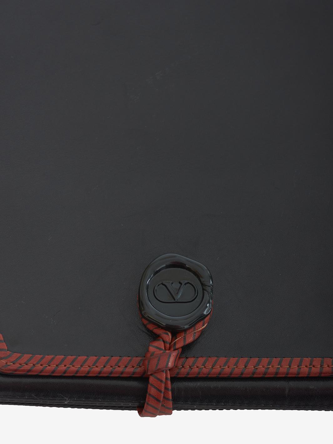 Valentino Black leather clutch bag