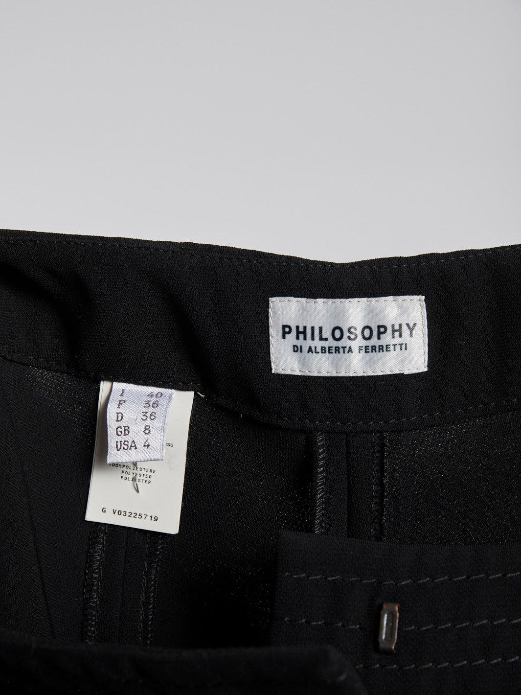 Y2K Philosophy by Alberta Ferretti polyester slim-cut pants MZ1911555  Philosophy 