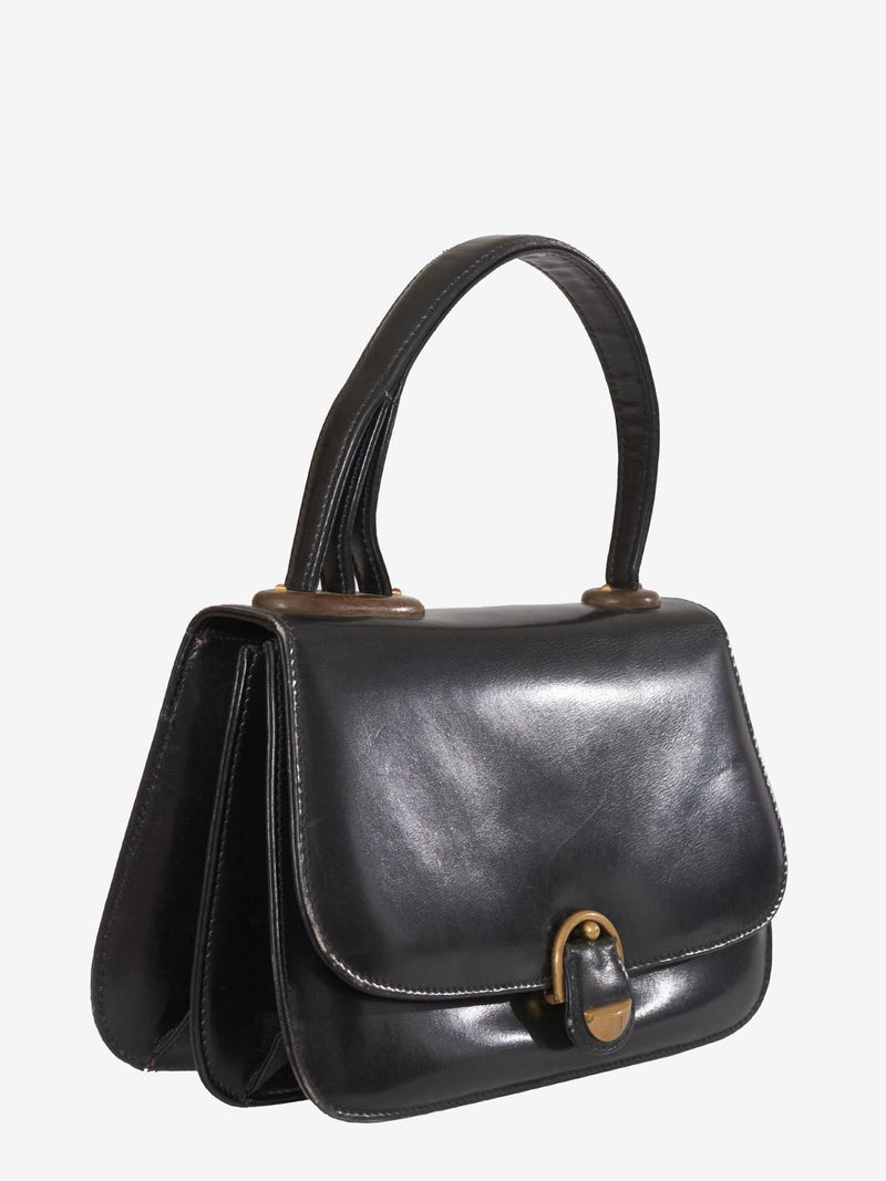 Gucci Black Leather Hand Bag MR010823.2  Gucci 