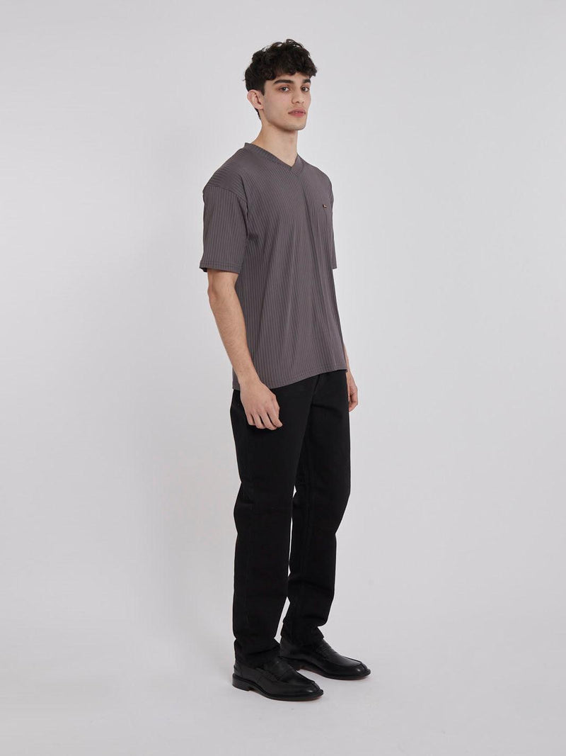 Y2K Versace grey T-shirt in technical fabric with V-neckline W22032404  Versace 