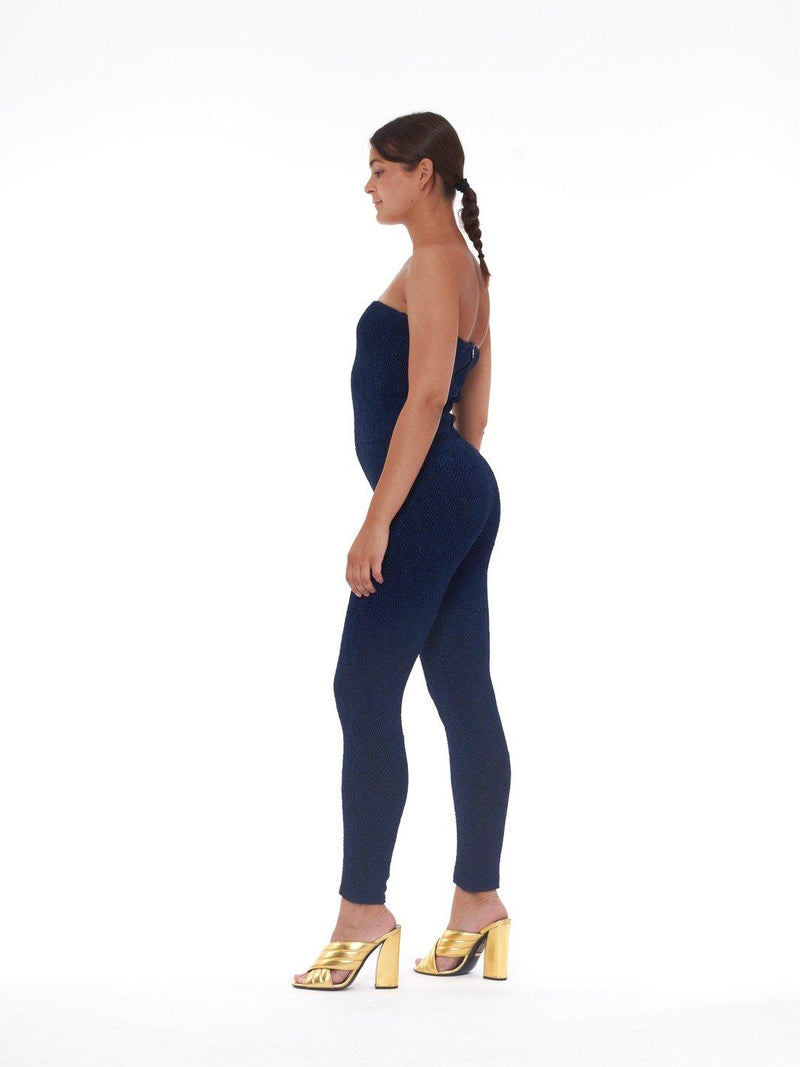 1990s Krizia jumpsuit in elecrtric blue knit C100434  Krizia 