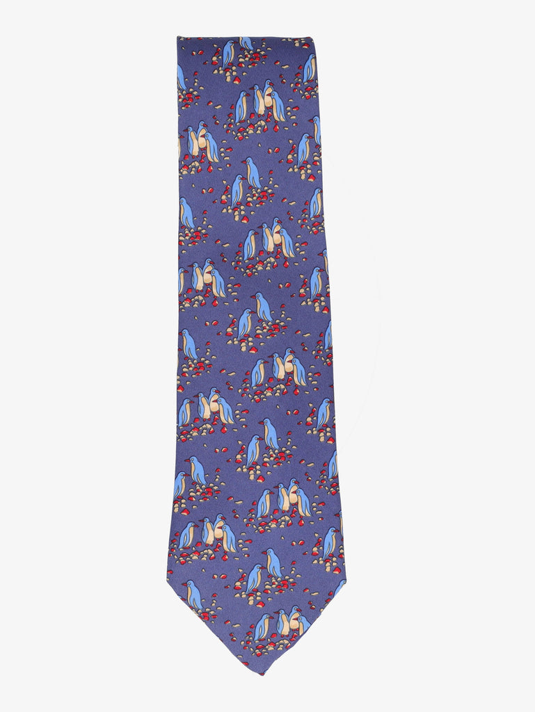 Hermès Penguin Print Tie 161225.37  Hermes 