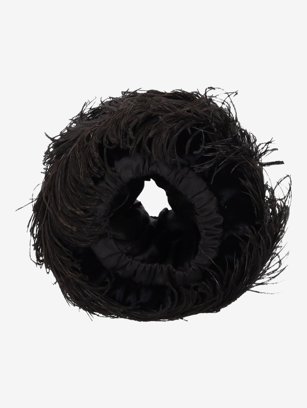Feather Muff in Deep Black BR000584  Vintage 