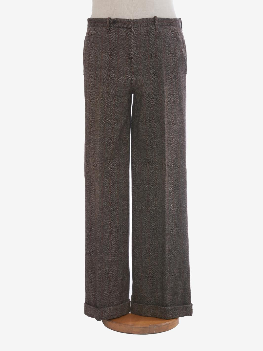 Brown herringbone suit U81_11/18  Vintage 