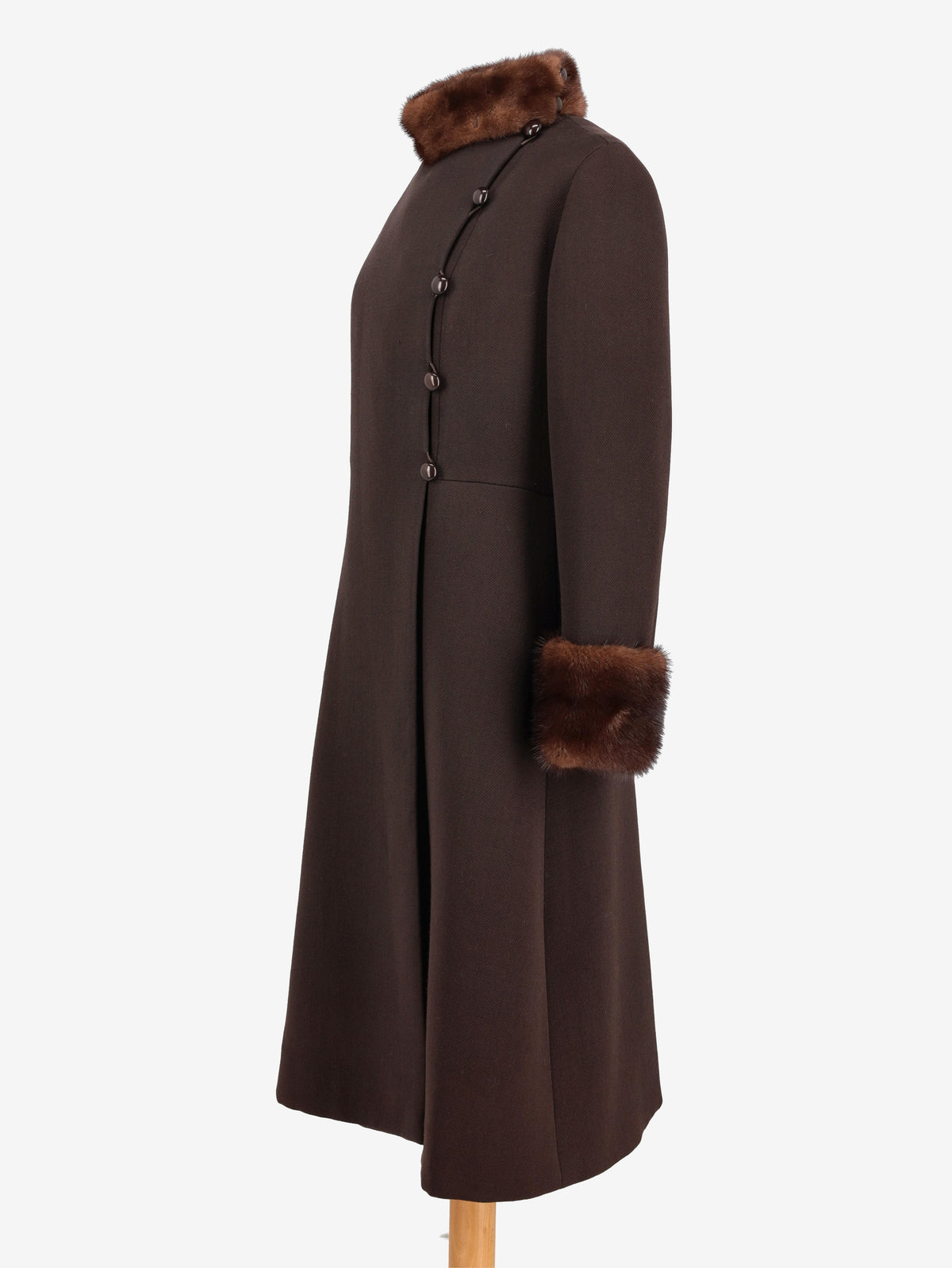 Vintage Coat With Mink Details