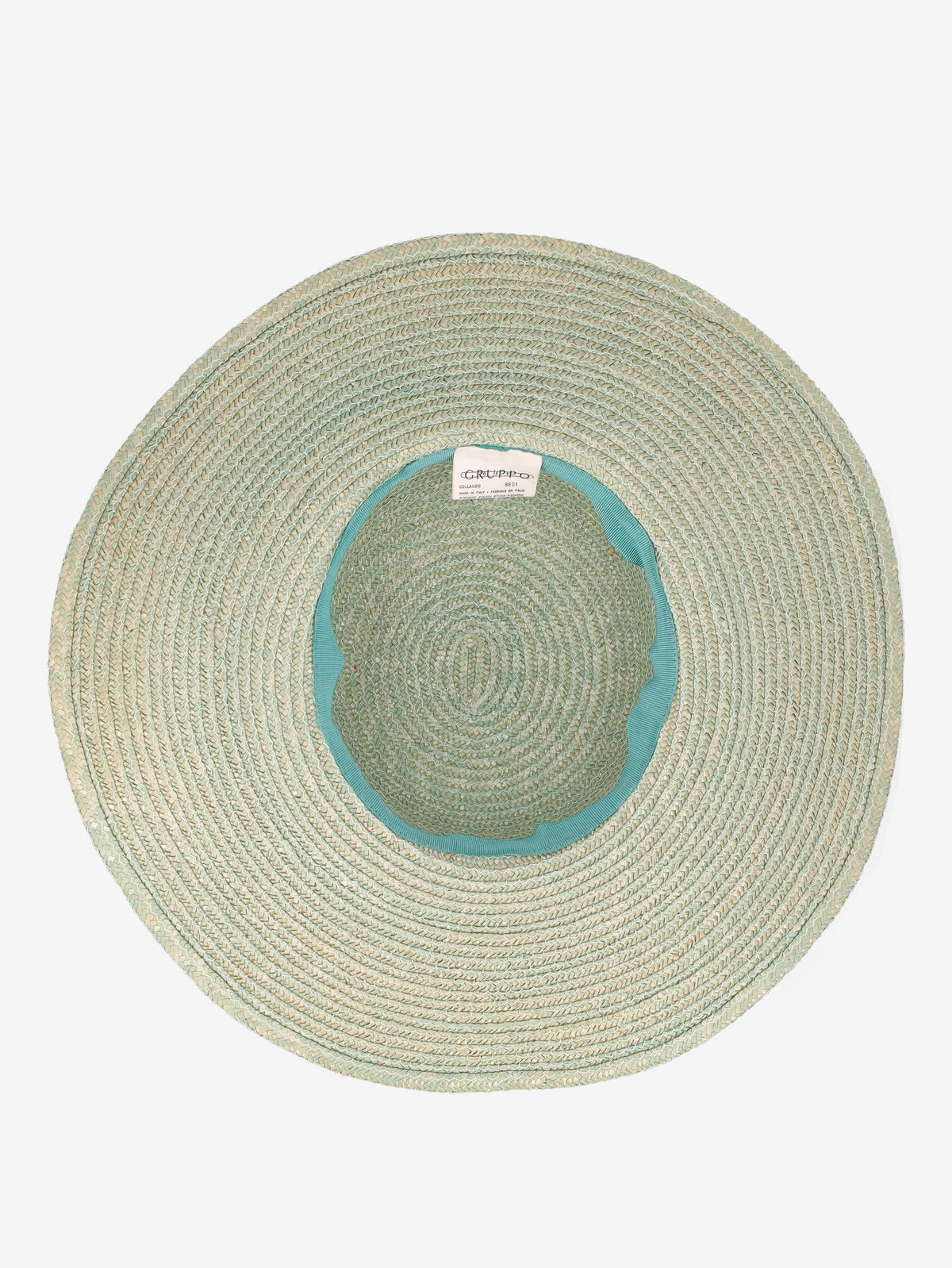 Natural Straw Hat with Floral Detail M1602884  Vintage 