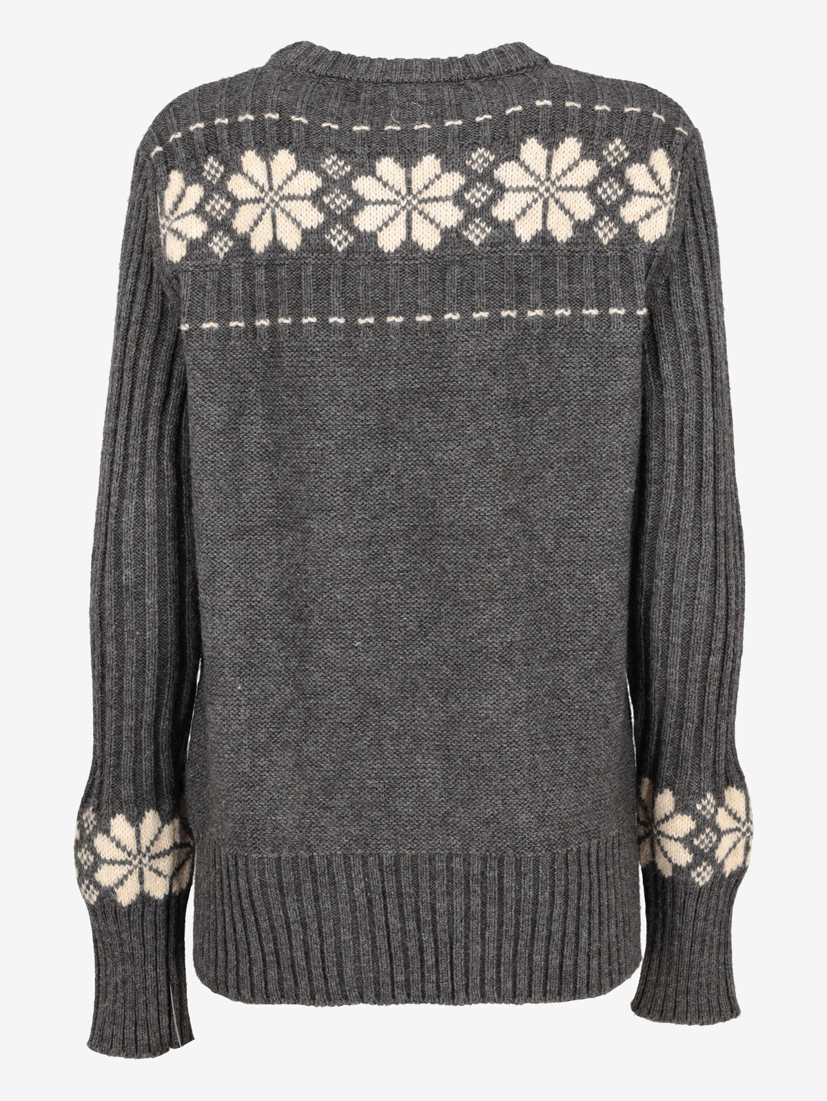Yohji Yamamoto Coming Soon collection Knitted Wool Sweater with Floral Design BR261025.86  Yohji Yamamoto 