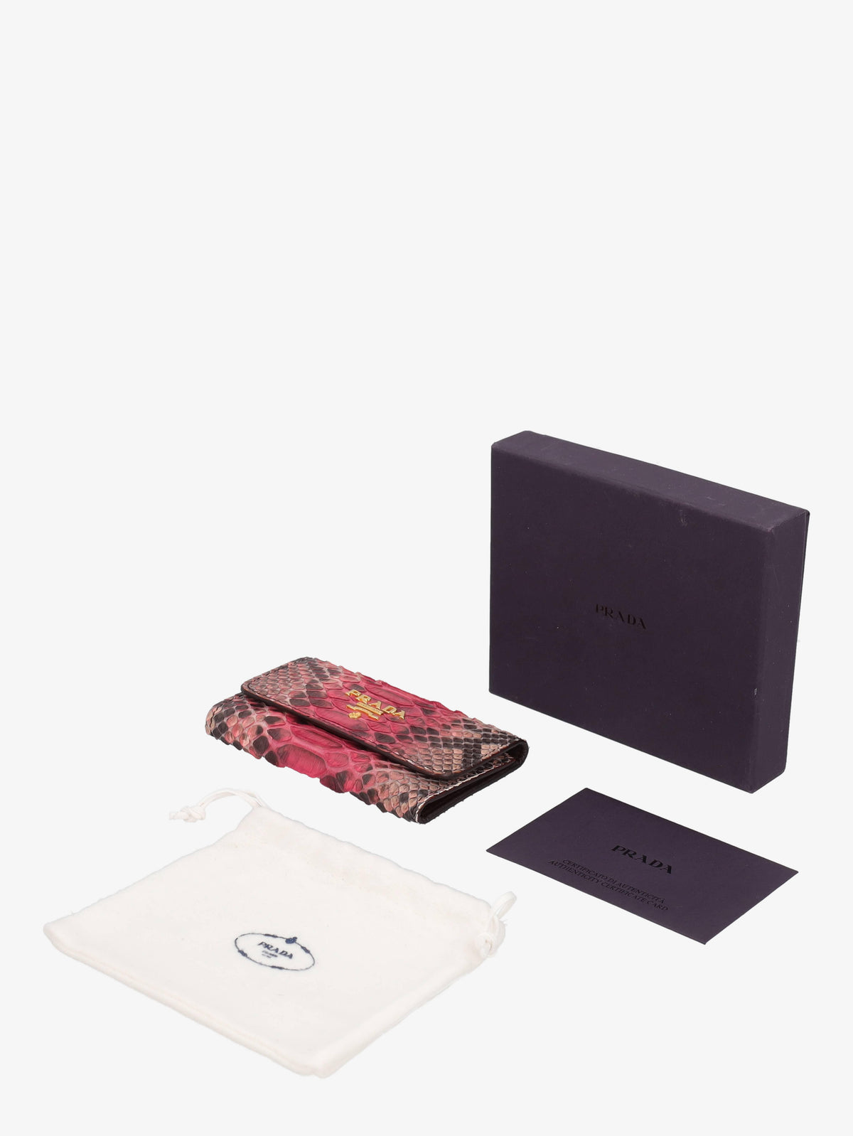 Prada Pink Snakeskin Key Case WCV161224_87  Prada 