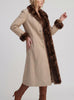 Vintage 2-in-1 Convertible Long Coat with Mink Fur Lining W150626.2  Vintage 