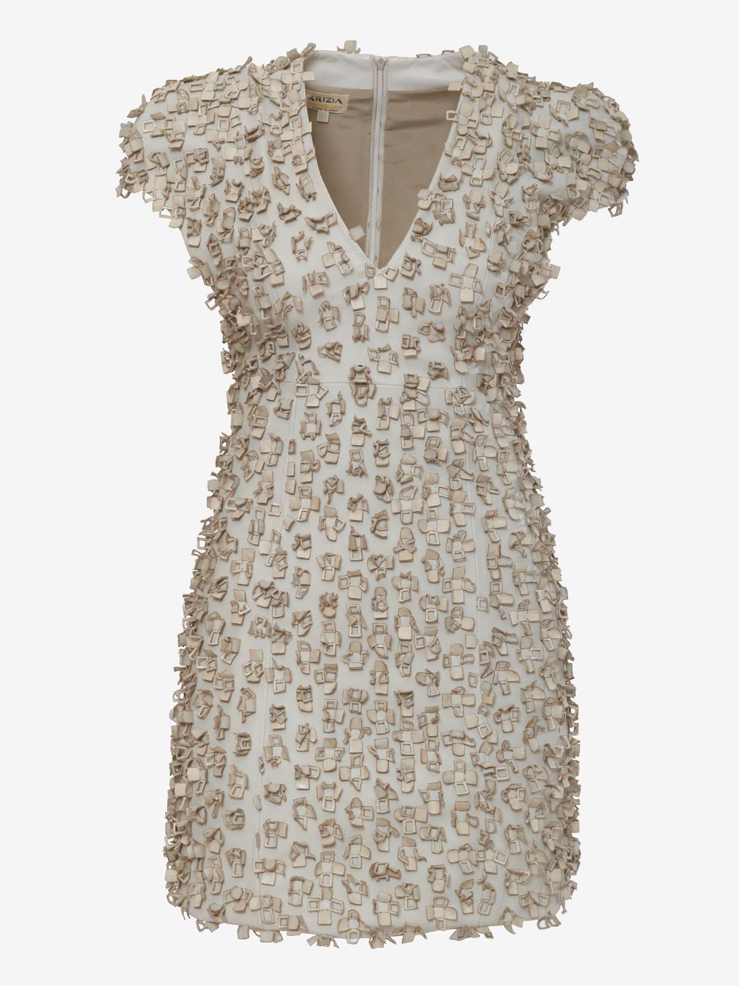Krizia Grey leather mini dress CVB22.125.3  Krizia 