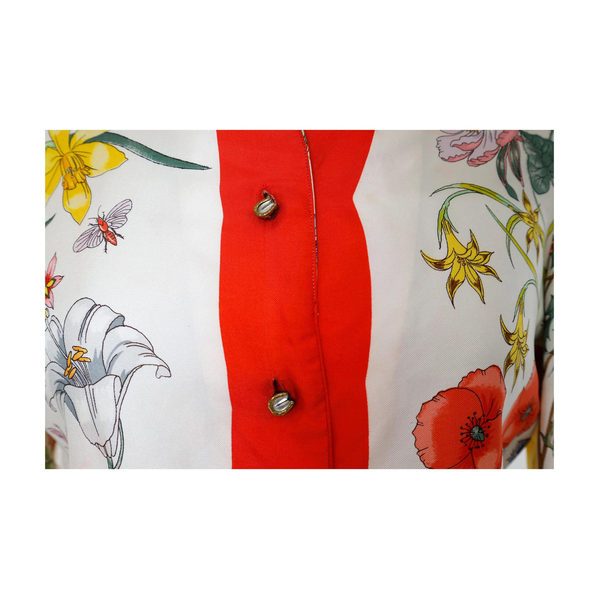 Camicia Gucci in seta floreale vintage