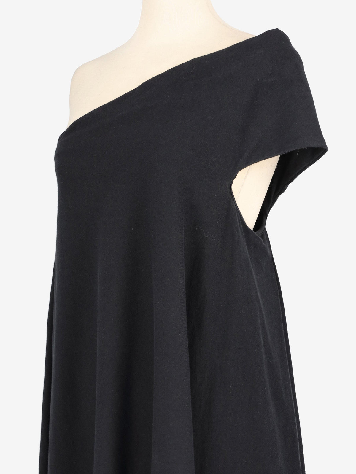 Rick Owens DRKSHDW One Shoulder Asymmetrical Dress in Black Cotton RM300625.56  Drkshdw - Rick Ownes 