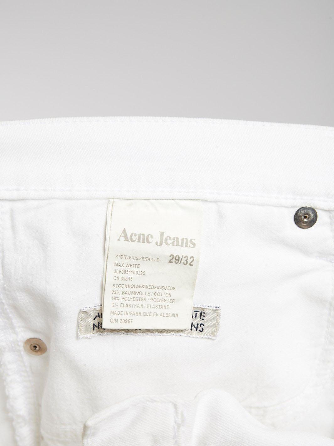 2010 Acne Jeans white slim jeans W22031732  Acne Jeans 