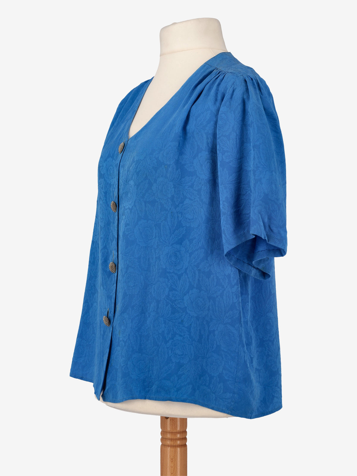 Vintage Blue Flowered Shirt WCV041224.38  Vintage 